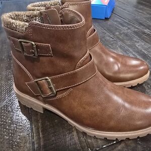 Wonder Nation Brown Buckle Boots